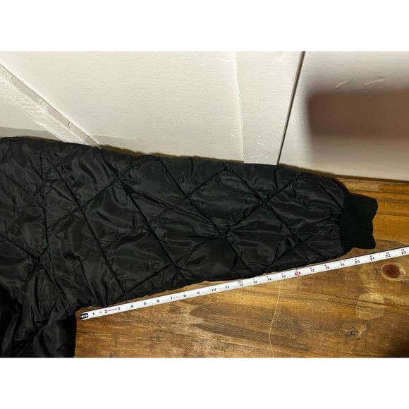 Vintage Delf USA Y2K Black Quilted Bomber Jacket Men’s Size 2xl Full Zip - Picture 8 of 9